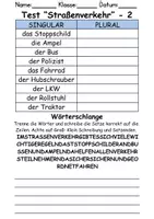 Vorschau - Arbeitsblätter - Test Straßenverkehr - DaZ/DaF, Deutsch, Sachunterricht (Klasse 1 und 2) - Seite 3