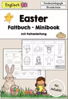 Vorschau - Arbeitsblätter - Easter Ostern Faltbuch Faltheft Minibook - Englisch - Deckblatt