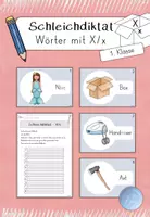 Vorschau - Arbeitsblätter - Schleichdiktat - Wörter mit X/x (1.Klasse) - Deckblatt
