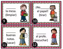 Vorschau - Stationenlernen - Tú Mandatos: Task Cards: Imperativ Spanische Aufgabenkarten (Mandatos) - Seite 2