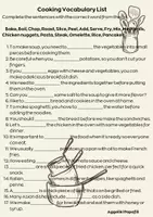 Προεπισκόπηση - Φύλλα εργασίας - Cooking Vocabulary List (A1- A2) (3) - Σελίδα 2