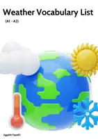 Προεπισκόπηση - Φύλλα εργασίας - Weather Vocabulary List (A1-A2) - Εξώφυλλο