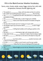 Προεπισκόπηση - Φύλλα εργασίας - Weather Vocabulary List (A1-A2) - Σελίδα 2