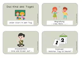 Vorschau - Bildkarten - Moderationsfächer - Das Kind des Tages - Seite 1