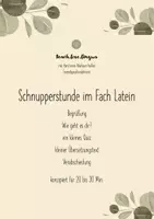 Vorschau - Unterrichtsreihen - Schnupperstunde | Latein | für Anfänger - Deckblatt