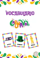 Vista previa - Tarjetas / Manipulativos - Vocabulario Carnaval - Portada