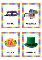 Vista previa - Tarjetas / Manipulativos - Vocabulario Carnaval - página 2