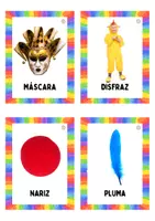 Vista previa - Tarjetas / Manipulativos - Vocabulario Carnaval - página 3