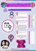 Vista previa - Hojas de trabajo - ABC OF INFLUENTIAL WOMEN: Interactive & Printable Game - Portada
