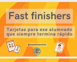 Vista previa - Tarjetas / Manipulativos - Tarjetas para Fast finishers/Alumnado que termina rápido - Portada