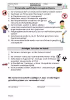 Vorschau - Merkblätter - Sicherheits- und Verhaltensregeln in Chemie - Deckblatt