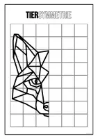 Vorschau - Arbeitsblätter - FREEBIE: Symmetrie geometrische polygone Tiere - Seite 1