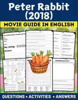 Vorschau - Arbeitsblätter - Movie Guide: Peter Rabbit (2018) - Questions and Activities with Answers - Deckblatt