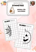 Vorschau - Arbeitsblätter - Symmetrie Halloween 20 Arbeitsblätter - Deckblatt