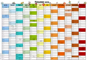 Vorschau - Arbeitsblätter - Kalender: Jahreskalender 2024 & 2025 - Seite 1