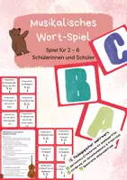 Vorschau - Spiele - Musikalisches Wortspiel – Kreativ mit Musikbegriffen! 🎶 - Deckblatt