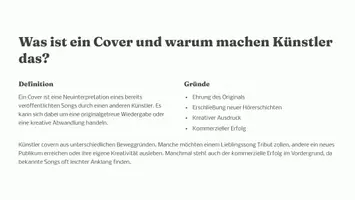 Vorschau - Fördermaterial/Inklusion - Präsentation: Covern – Techniken und Gründe für die Bearbeitung von Musik als PDF und PowerPoint-Datei - Seite 1