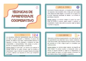 Vista previa - Tarjetas / Manipulativos - LLAVERO SOBRE TÉCNICAS DE APRENDIZAJE COOPERATIVO - página 1