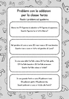 anteprima - Esercizi - Problemi addizioni classe terza - Pagina 1
