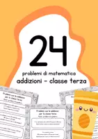 anteprima - Esercizi - Problemi addizioni classe terza - Pagina di copertina