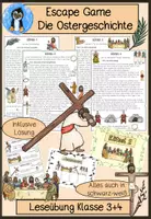 Vorschau - Arbeitsblätter - Lese Escape Room Ostern für die 3. & 4. Klasse – Ostergeschichte vermitteln mit Rätseln zur Motivation - Deckblatt