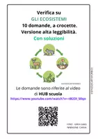 anteprima - Compiti in classe/Test - Scienze classe quarta - Gli ecosistemi - Pagina di copertina