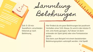 Vorschau - Spiele - Belohnungssystem für die 5./6. Klasse - Deckblatt