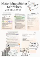 Vorschau - Merkblätter - Materialgestütztes Schreiben Merkblatt - Deckblatt