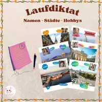 Vorschau - Stationenlernen - Materialpaket: 10 Laufdiktate für DaF (A1–A2) - Seite 1