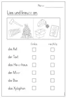 Vorschau - Arbeitsblätter - Buchstabe/Laut - X/x (1.Klasse) - Seite 1