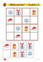 Vorschau - Arbeitsblätter - Bilder-Sudoku Weihnachten - Deckblatt