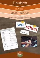 Vorschau - Arbeitsblätter - Silben: Legespiel und Arbeitsblatt Sch, sch - Deckblatt