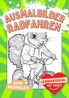 Vorschau - Arbeitsblätter - Fahrrad fahren Eichhörnchen Ausmalbild Radfahren Fensterbilder Mandala Bilder ausmalen - Deckblatt