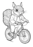 Vorschau - Arbeitsblätter - Fahrrad fahren Eichhörnchen Ausmalbild Radfahren Fensterbilder Mandala Bilder ausmalen - Seite 2