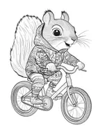 Vorschau - Arbeitsblätter - Fahrrad fahren Eichhörnchen Ausmalbild Radfahren Fensterbilder Mandala Bilder ausmalen - Seite 3