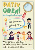 Vorschau - Spiele - Dativ/Wortschatz spielerisch üben (Fasching/Karneval) - Deckblatt