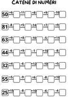 anteprima - Esercizi - Catene dei numeri per la seconda elementare - Pagina 1