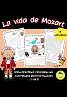 Vista previa - Hojas de trabajo - La vida de Mozart - Actividades para la clase de música - página 1