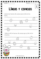 Vista previa - Hojas de trabajo - Líneas y espacios en el pentagrama - Pascua - página 3