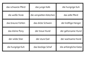 Vorschau - Arbeitsblätter - Wortarten nach Montessori Bauernhof (Schleichtiere) - Seite 1