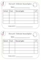 Vorschau - Anderer Materialtyp - Hausaufgaben vergessen Zettel - Seite 3
