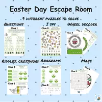 Vista previa - Juegos / Gamificación - Easter Escape Room | EFL ESL | Stations PDF Breakout Spring - página 2