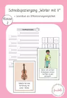 Vorschau - Arbeitsblätter - Schreibspaziergang Wörter mit V - Deckblatt