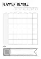 anteprima - Altro tipo di materiale - Planner mensile da stampare in PDF - Pagina 1