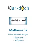 Vorschau - Arbeitsblätter - Mathematik - Lösen von Gleichungen: Übersicht und Aufgaben - Seite 1
