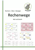Vorschau - Aufgabenkarten - Rechenwege: Rechnen - Üben - Bewegen - Deckblatt