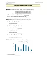 Vorschau - Arbeitsblätter - Statistik - arithmetisches Mittel (mit Zufallsaufgaben-Generator) - Seite 3