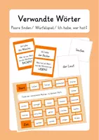 Vorschau - Spiele - Verwandte Wörter: Paare finden, Würfelspiel, Lesespiel - Deckblatt