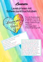 Vorschau - Arbeitsblätter - Lesekartei als Ergänzung zu den Fibeltexten Klasse 1 - Deckblatt