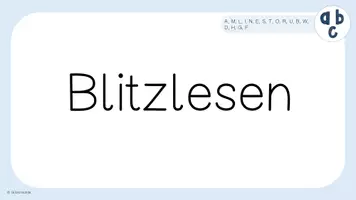 Vorschau - Präsentationen/Tafelbilder - Blitzlesen mit Bewegung - Buchstaben AMLINESTORUBWDHGF - Seite 1